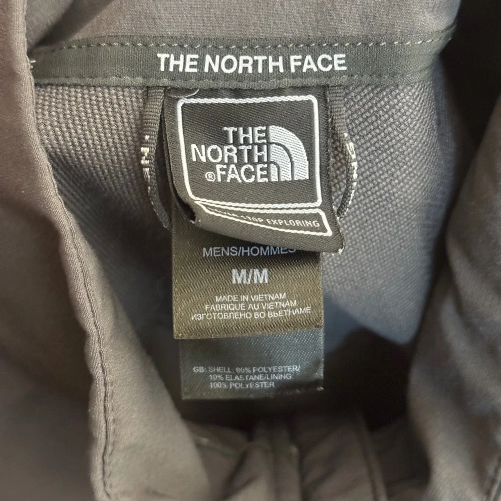 The North Face Apex Mens Gray Quarter Zip Softshell Pullover Jacket Size Medium
